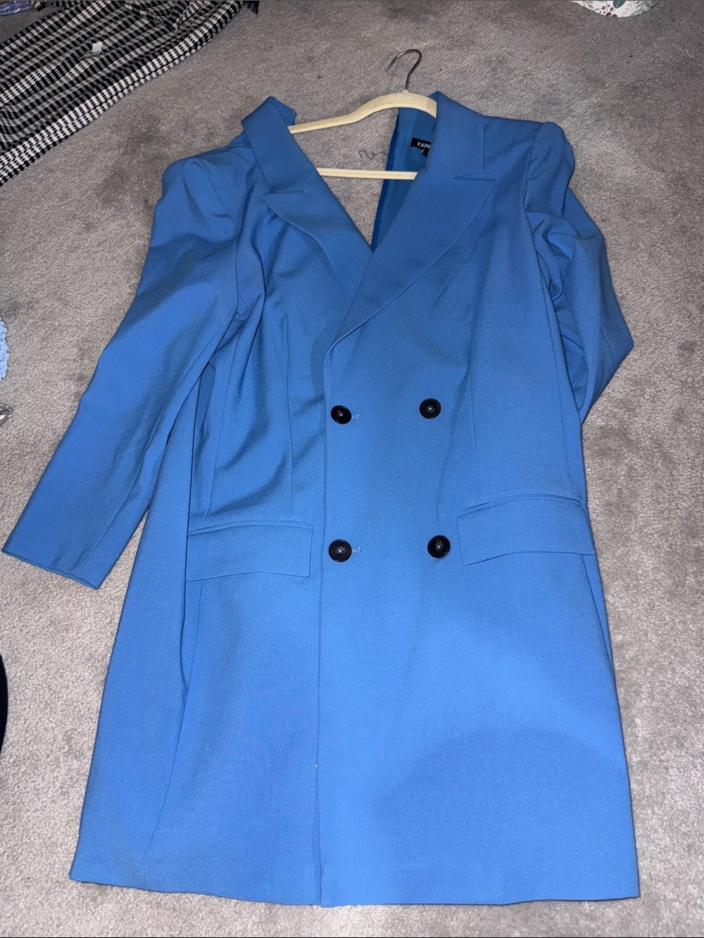 Express Double-Breasted Blue Women's Blazer Dreas